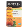 Stash Tea Ginger Peach Green W/ Matcha - 18 Tea Bags - Case of 6 HGR 0814970