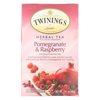 Twinings Tea Herbal Tea - Pomegranate and Raspberry - Case of 6 - 20 Bags HGR 1094168