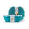 Preserve Small Square Food Storage Container - Aqua - 2 Pack HGR1211820