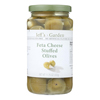 Jeff's Natural Feta Cheese Stuffed Olives - Cheese Stuffed - Case of 6 - 11.75 oz.. HGR 1252055