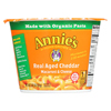 Annie's Homegrown Real Aged Cheddar Microwavable Macaroni and Cheese Cup - Case of 12 - 2.01 oz. HGR 1254838