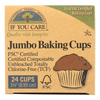 If You Care Jumbo Baking Cups - Unbleached - Case of 24 - 24 Count HGR 1434505