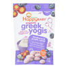 Happyyogis Yogurt Snacks - Organic - Freeze-Dried - Greek - Babies and Toddlers - Blueberry and Purple Carrot - 1 oz.. - case of 8 HGR 1624782