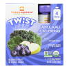 Happy Squeeze Fruit and Veggie Snack - Organic - Blended - Twist - Apple Kale and Blueberry - 4/3.17 oz.. - case of 4 HGR 1744010