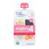 Plum Organics Mighty 4 Blends Tots - Guava Pomegranate Black Bean Carrot and Oat - Case of 6 - 4 oz.. HGR 1746783