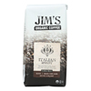 Jim's Organic Coffee Whole Bean - Italian Roast - Case of 6 - 11 oz.. HGR 1791623