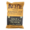 Kettle Brand Brand Salt & Pepper Krinkle Cut Potato Chips - Case of 9 - 13 oz. HGR 2342335