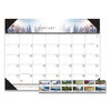 House Of Doolittle Recycled Full-Color Photo Monthly Desk Pad Calendar, 22 x 17, 2022 HOD 140HD