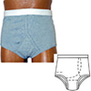 Options Ostomy Support Barrier Mens Basic With Built-In Barrier/Support, Gray, Left-Side Stoma, Large 40-42, 1/EA IND 8090006LL-EA