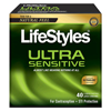 Sxwell LifeStyles Ultra Sensitive Latex Condoms, 40 Count, 40/PK INDANS21746-PK