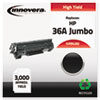 Innovera Innovera Remanufactured CB436A(J) (36A) Laser Toner, 3000 Yield, Black IVR B436J