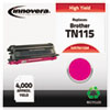 Innovera Innovera Remanufactured TN115M Toner, 4000 Yield, Magenta IVRTN115M