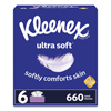 Kimberly Clark Professional Kleenex Ultra Soft Facial Tissue, 6 BX/PK KCC 51759