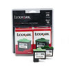 Lexmark Lexmark 10N0202 (16, 26) Ink, 625 Page-Yield, 2/Pack, Black; Tri-Color LEX 10N0202