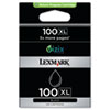 Lexmark Lexmark 14N0683 (100XL) High-Yield Ink, 510 Page-Yield, 2/Pk, Black LEX 14N0683
