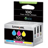 Lexmark Lexmark 14N0685 (100) Ink, 200 Page-Yield, 3/Pk, Cyan, Magenta, Yellow LEX 14N0685