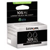 Lexmark Lexmark 14N1180 (105XL) High-Yield Ink, 510 Page Yield, 2/Pk, Black LEX 14N1180