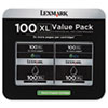 Lexmark Lexmark 14N1187 (100XL) High-Yield Ink, 2/Pack, 510 Page-Yield, Black LEX 14N1187