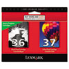 Lexmark Lexmark 18C2229 (36; 37) Ink, 175 Page-Yield, 2/Pack, Black; Color LEX 18C2229