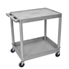 Luxor Large Flat-Top and Tub-Bottom Shelf Cart LUX TC21-G