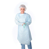 Medline Polyethylene Gowns with Thumb Loop, Blue, Size Regular MEDCRI5000
