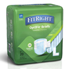 Medline FitRight Extra Cloth-Like Adult Incontinence Briefs, Size L, for Waist Size 48-58, 80 EA/CS MED FITEXTRALG