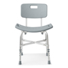 Medline Shower Chair with Back, Gray, 1 EA MED G2-102BX1