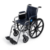 Medline Excel Wheelchair, Removable Desk-Length Arms, Swing-Away Footrests, Navy, 16 MED MDS806250N