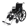 Medline K4 Basic Lightweight Wheelchair with Removable Swing-Back Desk-Length Arms and Elevating Leg Rests, 300 lb. Weight Capacity, 20