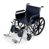 Medline Excel Wheelchair with Removable Full-Length Arms and Elevating Footrests, 22