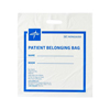 Medline White Plastic Patient Belonging Bag with Patch Handle, 16