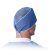 Medline Sheer-Guard Disposable Tie-Back Surgeon Caps, Multilayer Material, Blue MEDNON28626Z