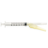 Medline Safety Syringes with Needle, Clear, 3mL, 20G x 1