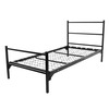 Blantex Genuine Military Square Tube Non-adjustable Bunkable Bed, Black, 39