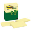 3M Post-it® Greener Notes Original Recycled Note Pads MMM655RPYW