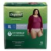 Kimberly Clark Professional Female Adult Absorbent Underwear Depend FIT-FLEx Pull On with Tear Away Seams x-Large Disposable Heavy Absorbency, 30 EA/CS MON 1090310CS