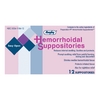 Major Pharmaceuticals Hemorrhoid Relief Rectal Suppository 12 per Box, 12/BX MON1125525BX