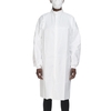 Contec Cleanroom Lab Coat Contec® CritiGear™ White Large Knee Length Disposable, 10/BG MON1128928BG