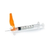 McKesson Syringe with Hypodermic Needle 3 mL 25 Gauge 5/8 Inch Detachable Needle Hinged Safety Needle, 1/EA, 50EA/BX, 8BX/CS MON1150042CS