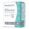 PBE Unisex Adult Incontinence Brief Tranquility® Essential Large Disposable Heavy Absorbency, 12/BG MON 1188955BG