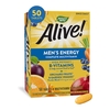 Nature's Way Brands Multivitamin Supplement Alive!® Men’s Energy Vitamin A / Vitamin C 900 mcg / 180 mg Strength Tablet 50 per Box MON1229291BX