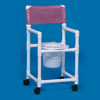 Innovative Products Shower Commode Chair With Arms PVC Mesh Back 21 Inch MON688304EA