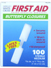 Derma Sciences Skin Closure Strip First Aid Brand 3/8 x 1-13/16" Nonwoven Material Butterfly Closure White, 1200 EA/CS MON 239054CS