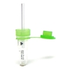Ram Scientific Safe-T-Fill® Capillary Blood Collection Tube Plasma Tube Lithium Heparin Additive 1.1 mm Diameter 125 µL Green Pierceable Attached Cap Plastic Tube, 50/BG MON 288630BG