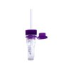 Ram Scientific Safe-T-Fill® Capillary Blood Collection Tube Whole Blood Tube K2 EDTA Additive 1.1 mm Diameter 125 µL Purple Pierceable Attached Cap Plastic Tube, 500/CS MON 333707CS