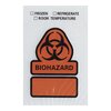 RD Plastics Company Specimen Transport Bag with Document Pouch 6 X 9 Inch Zip Closure Biohazard Symbol / Storage Instructions Nonsterile, 1000/CS MON372075CS