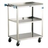Lakeside Manufacturing Utility Cart Stainless Steel 16.25 X 27.5 X 32.125 Inch Silver 15-1/2 X 22 Inch Shelves, 1/EA MON39312EA