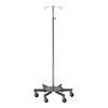 McKesson Infusion Pump Stand Floor Stand McKesson 4-Hook 6-Leg, 3 Inch Rubber Wheel, Ball-Bearing Casters, 26 Inch Diameter Epoxy-Coated Steel Base, 1/EA MON407328EA