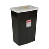 Cardinal RCRA Waste Container SharpSafety 26 H X 12-3/4 D X 18-1/4 W Inch 18 Gallon Black Base / White Lid Vertical Entry, 1/EA MON521713EA
