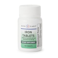 Geri-Care Iron Supplement (Ferrous Sulfate) 325 mg Tablets, 100EA per Bottle MON555697BT